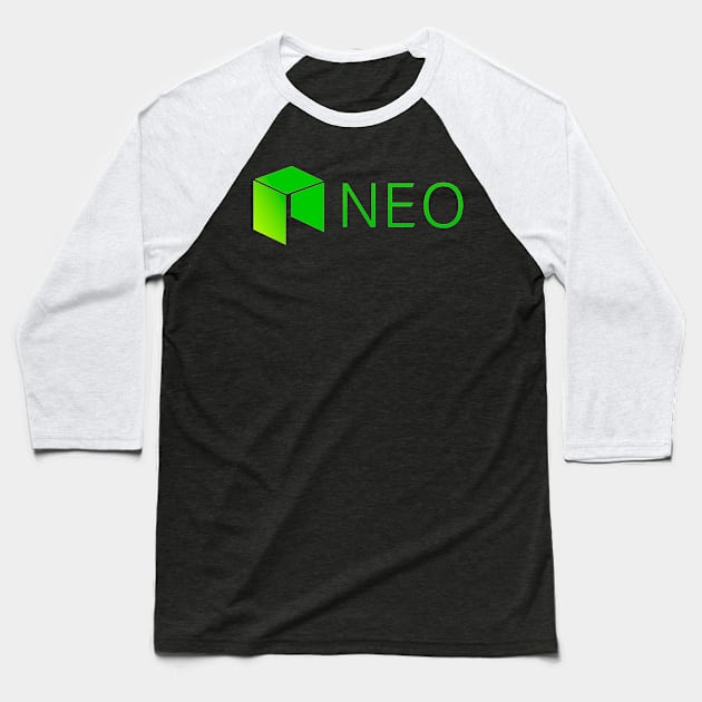 Neo Crypto Neocoin Token Neo Cryptocurrency coin token Baseball T-Shirt by JayD World